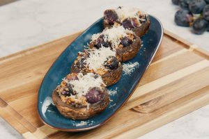 Pretty Lady Roasted Grape Stuffed Mushrooms