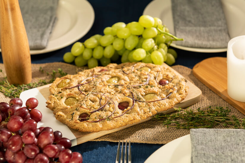 Thyme Focaccia With Grapes